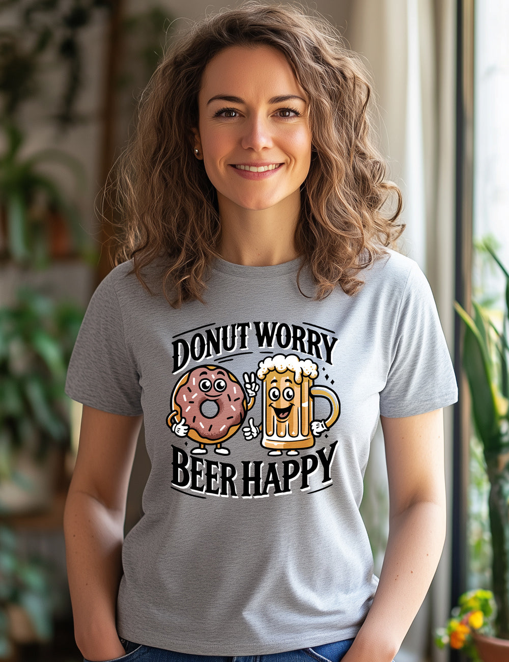 Camiseta Donut worry beer happy L 118