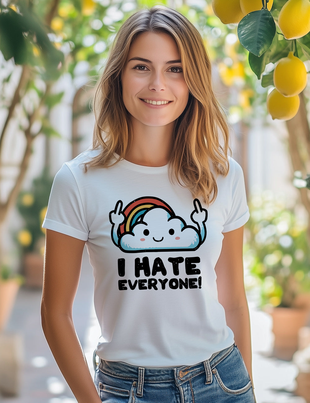 Camiseta I Hate everyone. L 38