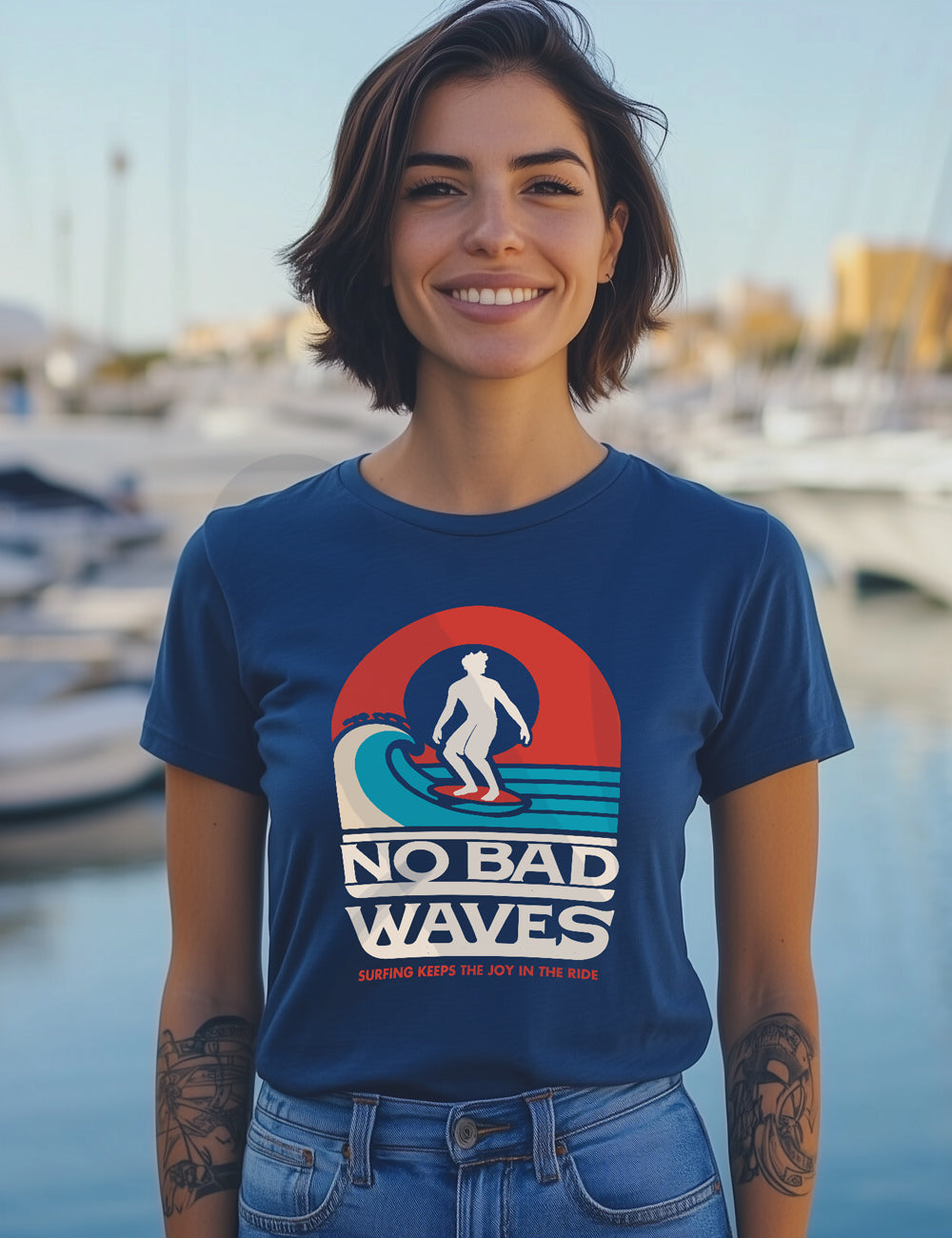 Camiseta No bad waves. L 154