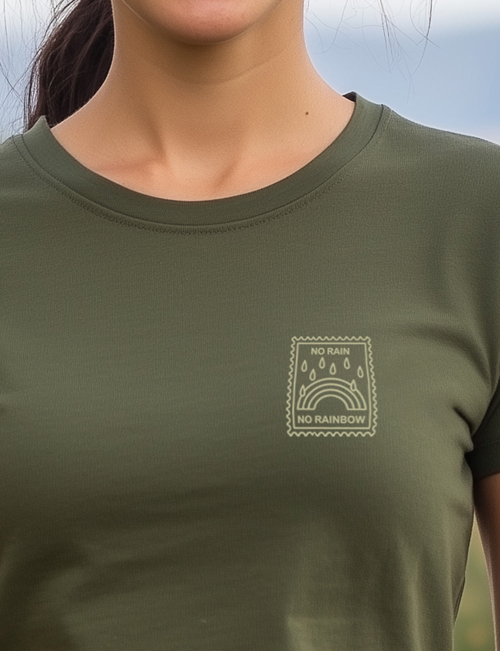 Camiseta No rain, no raimbow. L 119