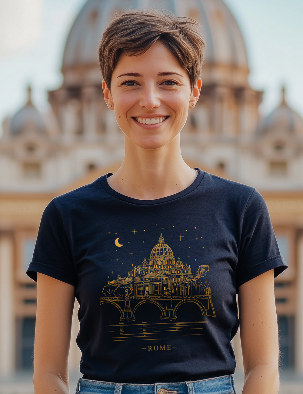 Camiseta Roma Skyline. L 208