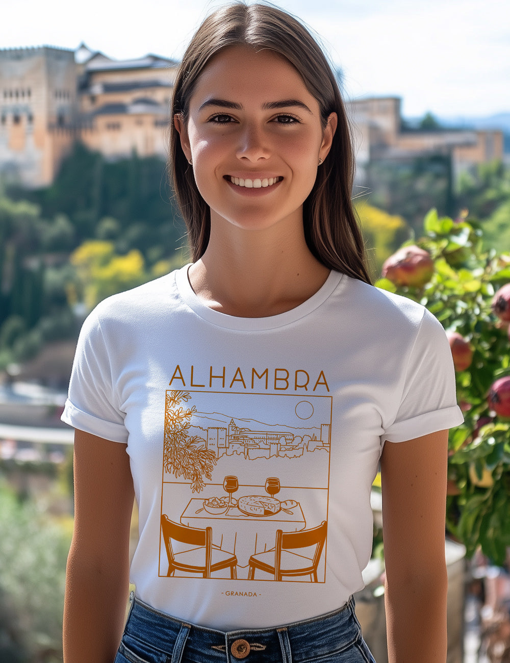 Camiseta Vista a la Alhambra. L 93