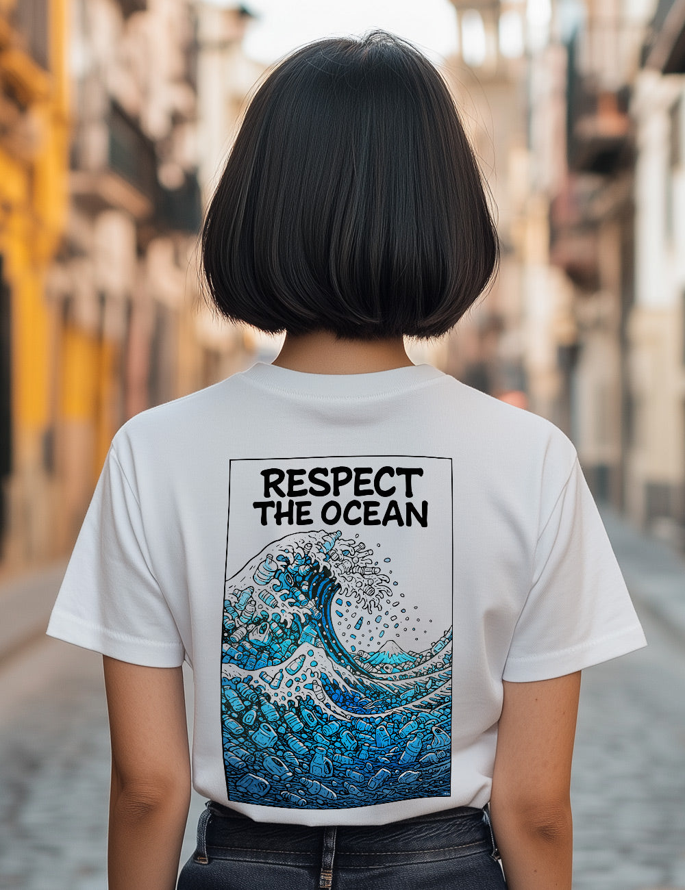 Camiseta Respect the ocean. L 503