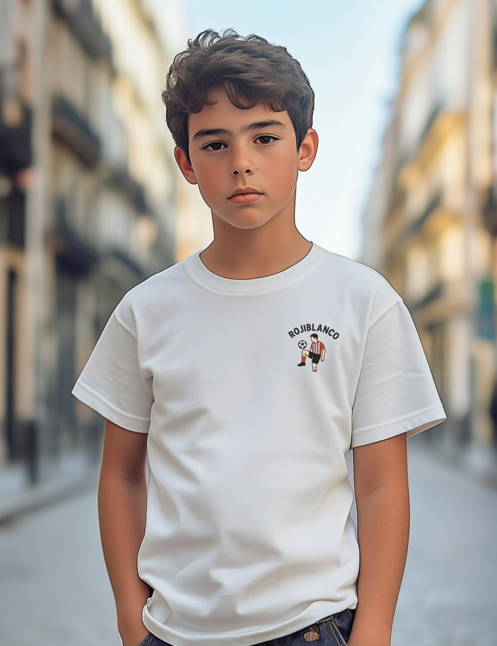 Camiseta Rojiblancos Almería desde el día que nací. L 663 Kids