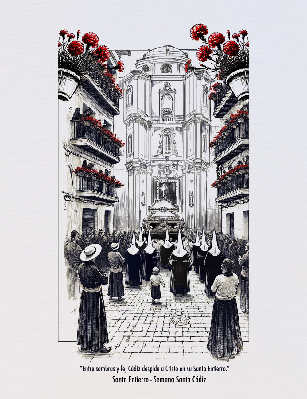 Camiseta Santo Entierro. Cádiz. L 376