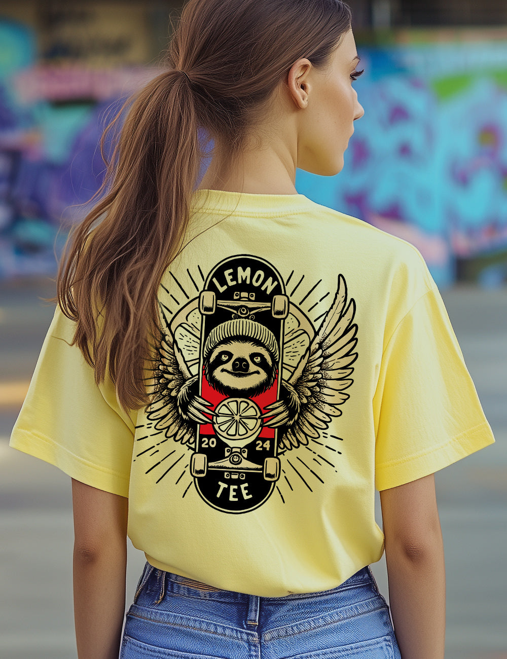 Camiseta Sloth Lemon. L 43 (Oversize)