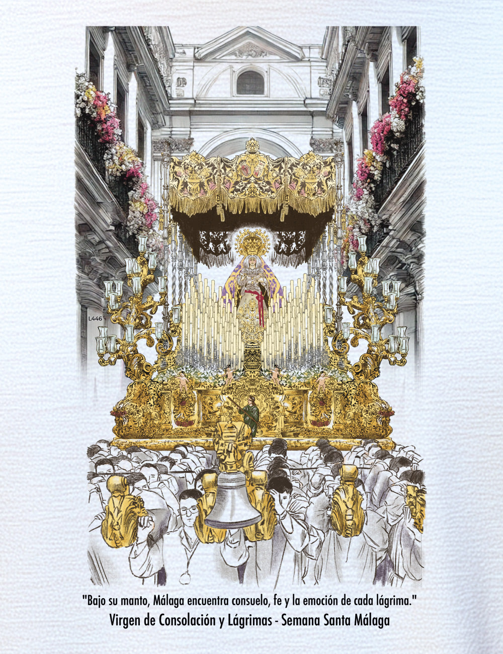 Camiseta Virgen de Consolación y Lágrimas. Málaga. L 446