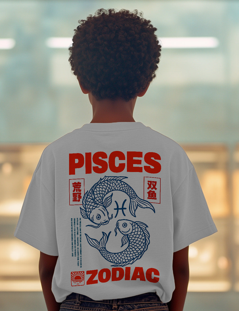 Camiseta Pisces Zodiac. L 566 Kids