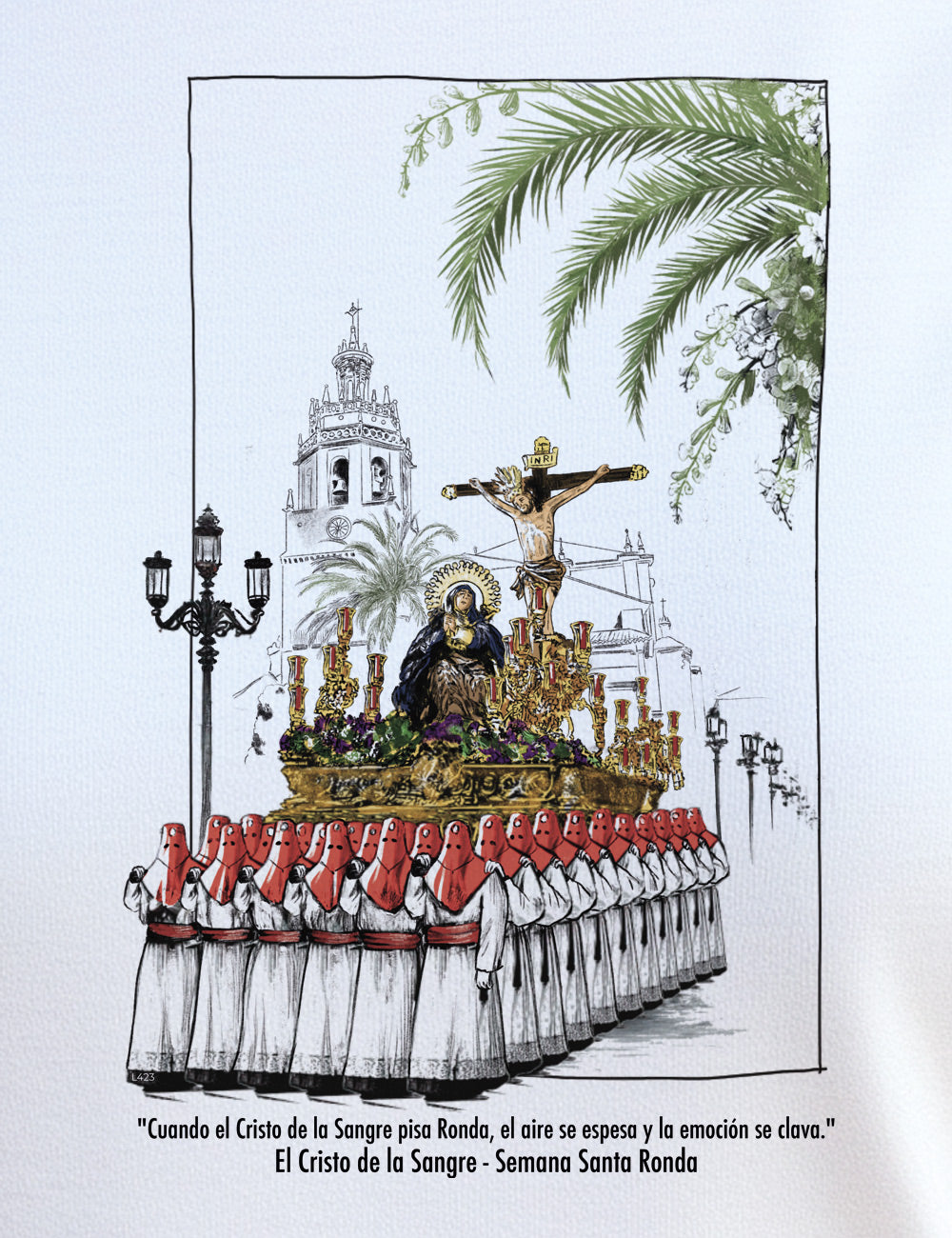 Camiseta Cristo de la Sangre. Ronda. L 423