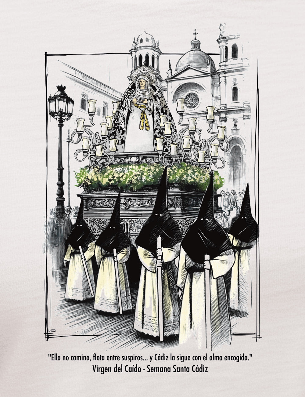 Camiseta Virgen del Caído Cádiz. L 432