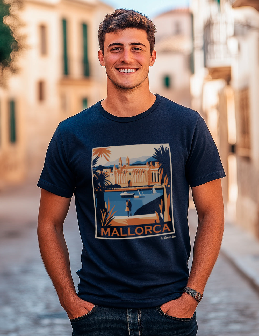 Camiseta MALLORCA SKYLINE. L 309