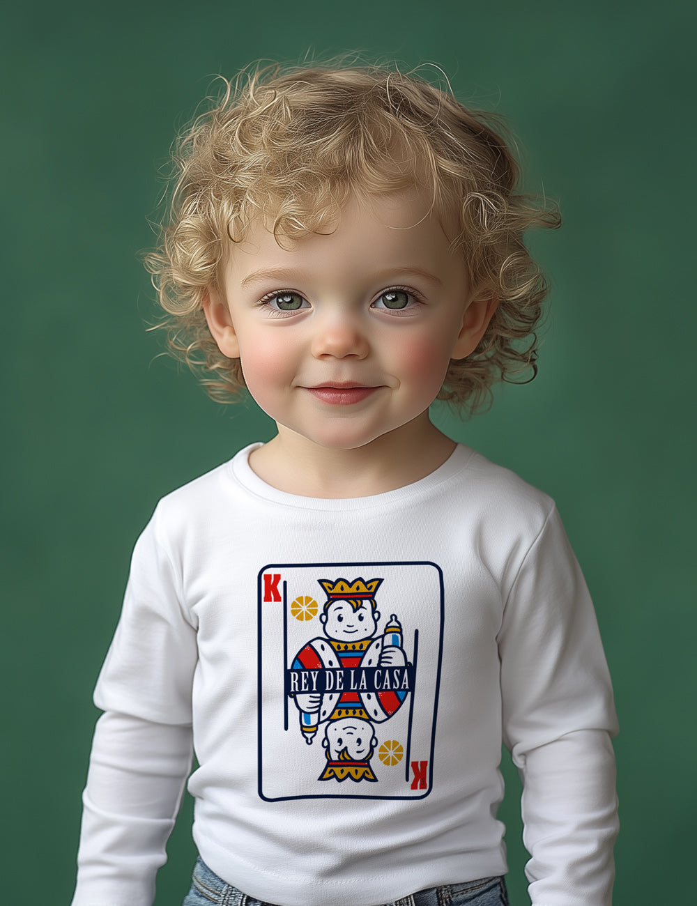 Camiseta baby manga larga. El Rey de la casa. L 346