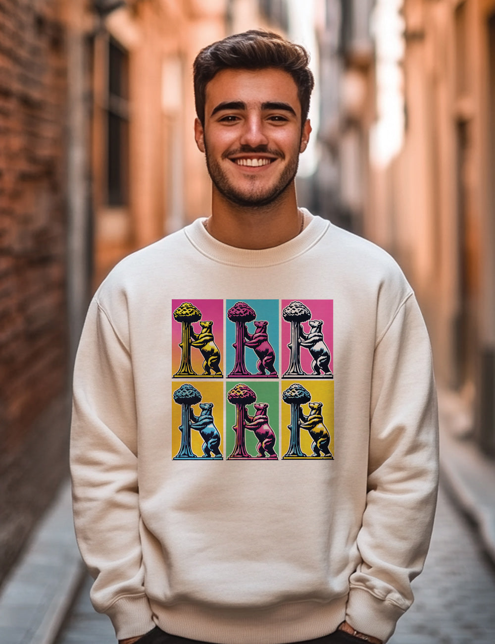Sudadera Pop art Bear. Madrid. L 295
