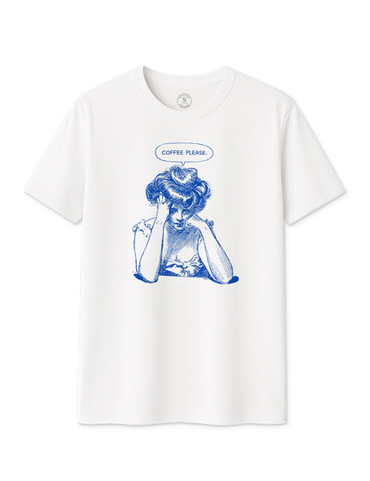 Camiseta Coffee Please. L 1405.