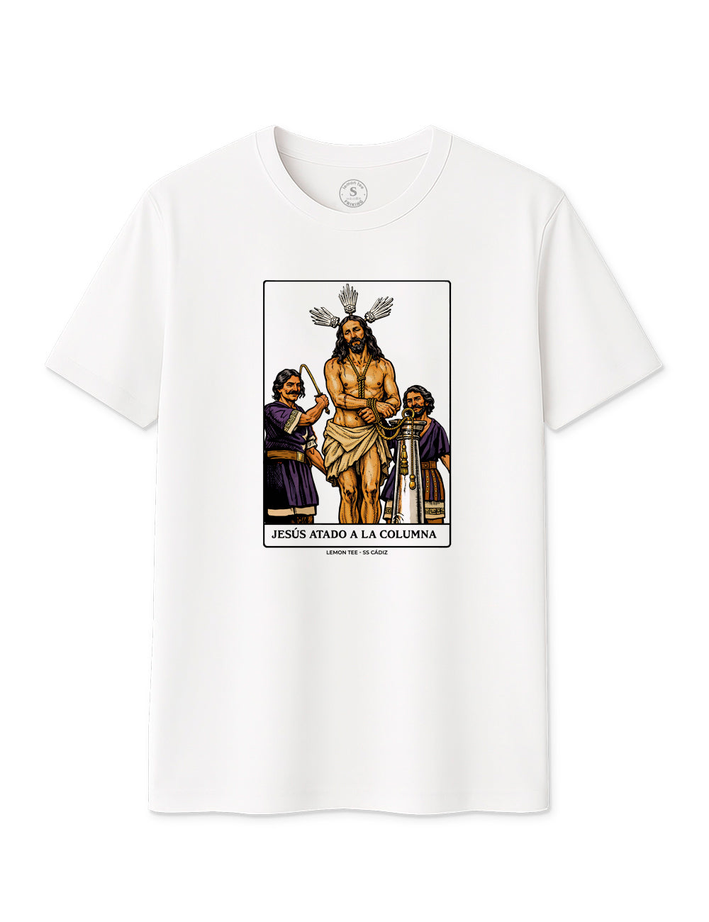 Camiseta Jesús Atado a La Columna. SS. 2026. L 1425