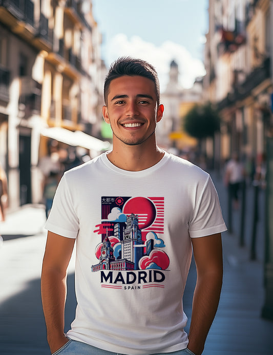 Camiseta Madrid Skyline. L 296