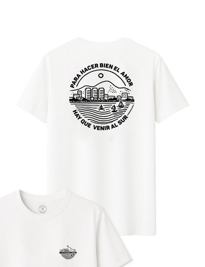 Camiseta Para hacer bien el amor hay que venir a Torremolinos. L 333