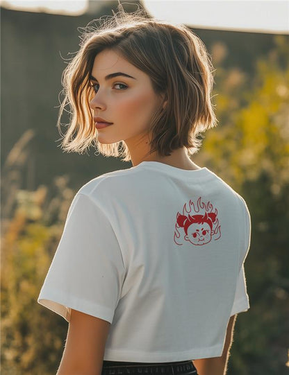 Camiseta Crop Top. L 496