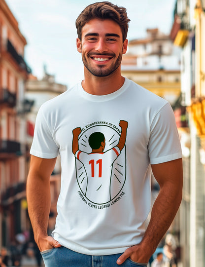 Camiseta El konoplyanka de ebano. Blanquirrojos Sevilla. L 695