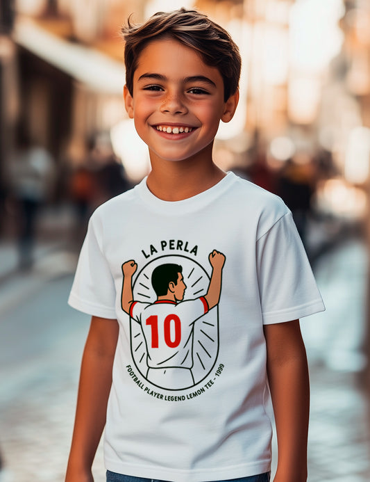 Camiseta La Perla Blanquirrojos Sevilla. L 697 Kids