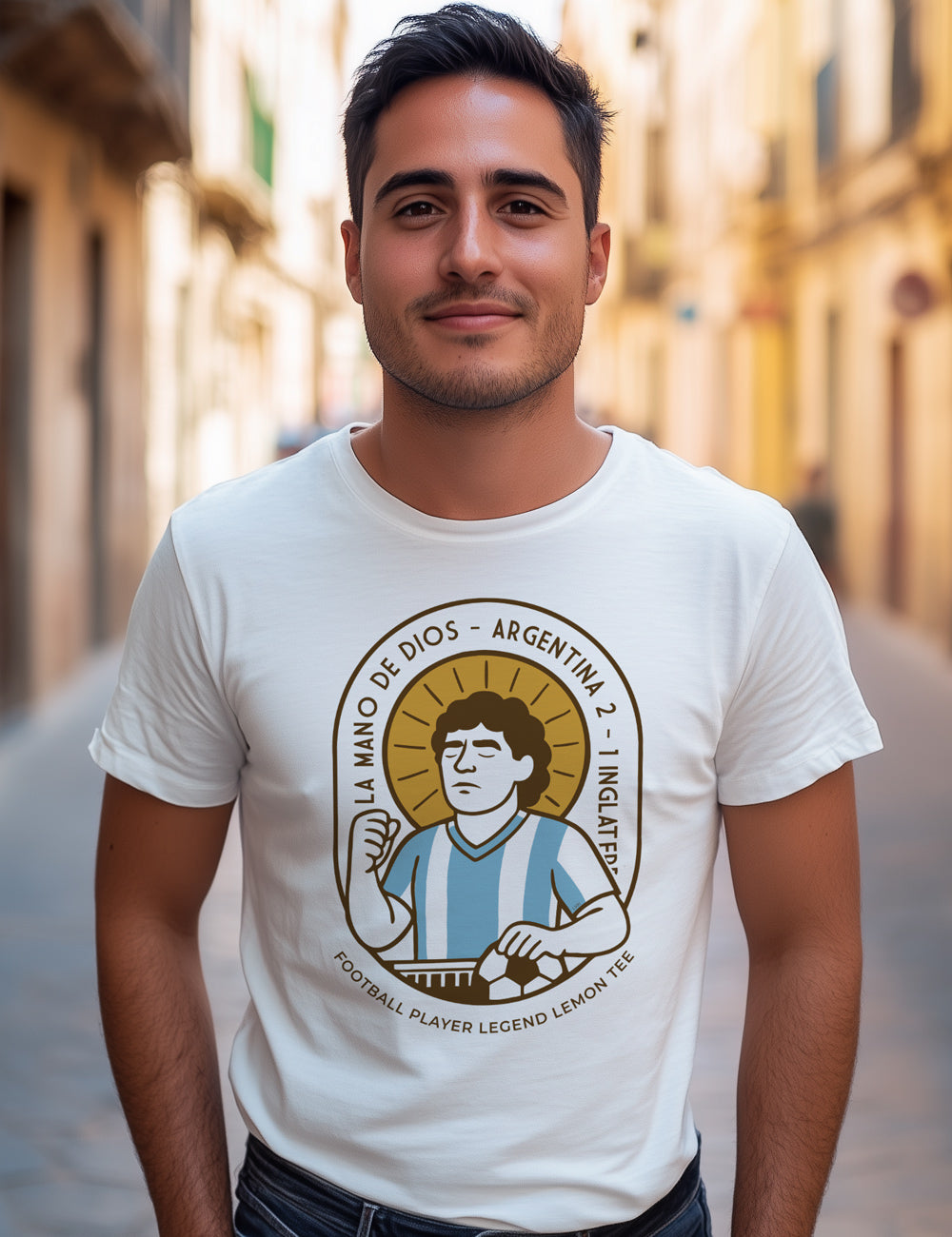 Camiseta La mano de Dios. Homenaje. L 591