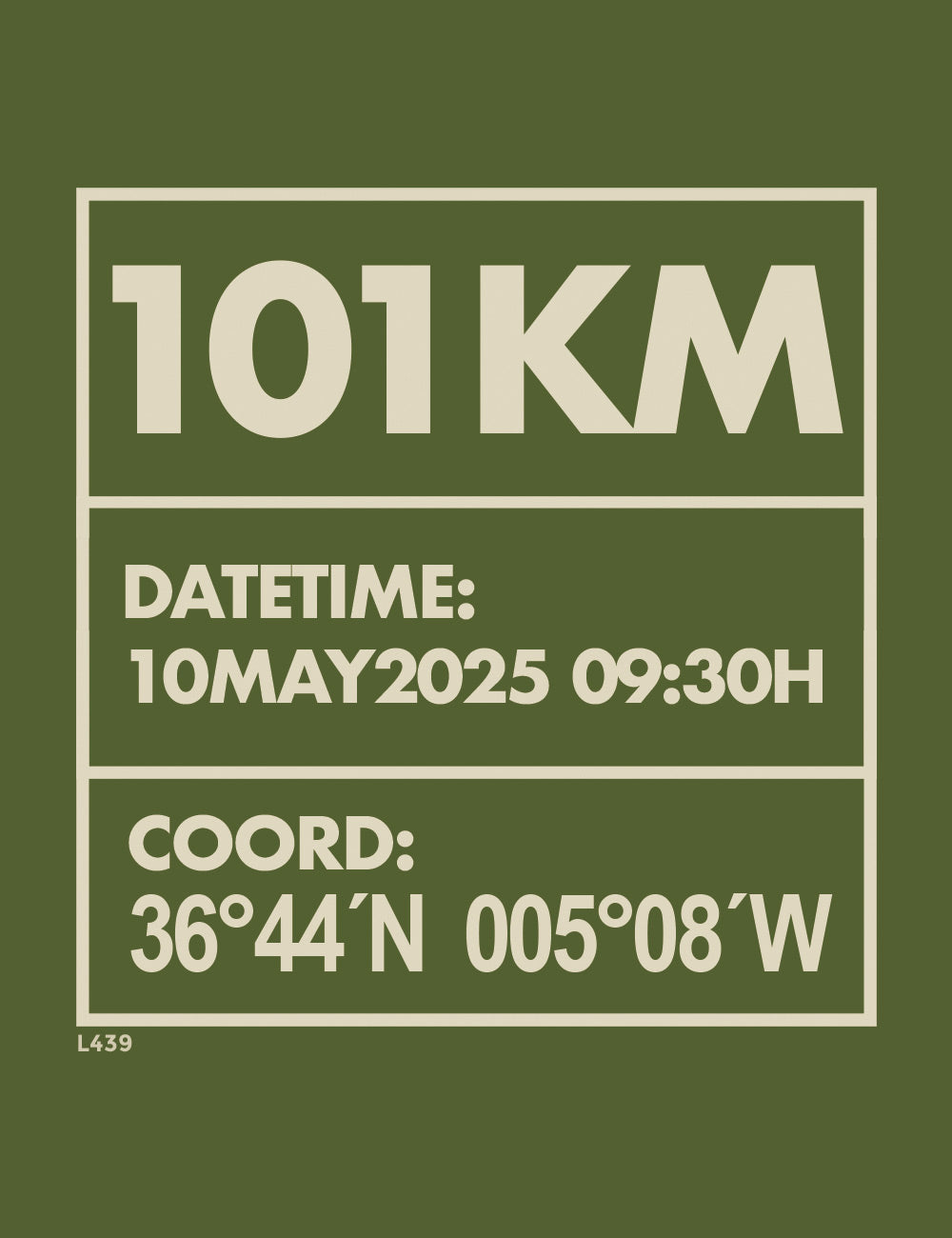 Camiseta 101 km Ronda Coordenadas. L 439