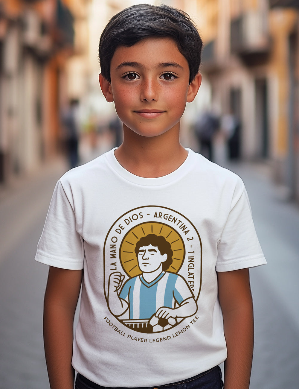 Camiseta La mano de Dios. Homenaje L 591 Kids