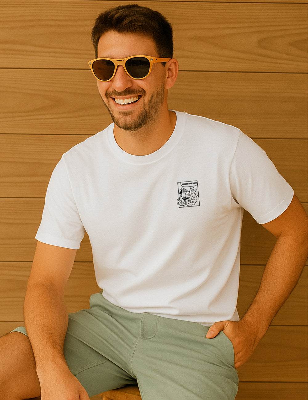 Camiseta Burning love, baby. L 801 LTE
