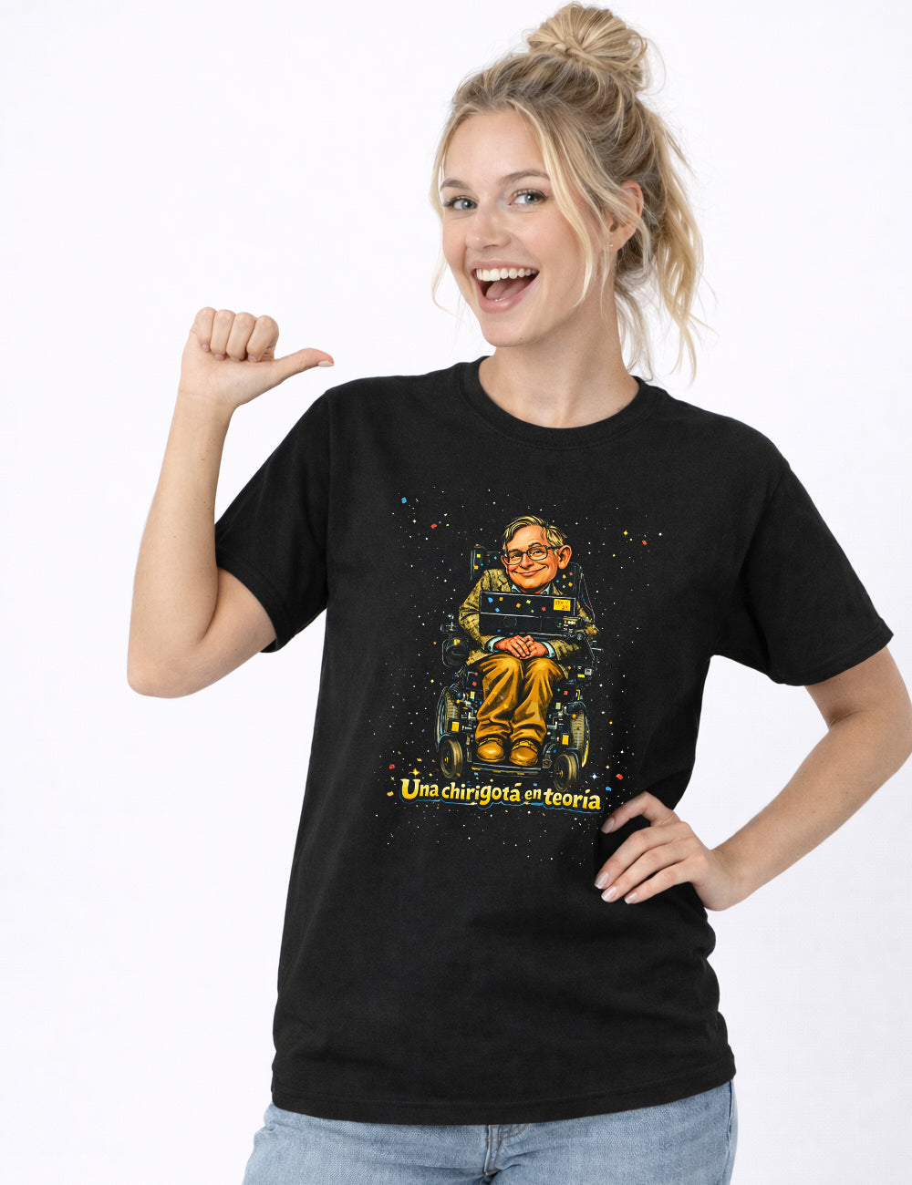 Camiseta  Los Stephen Hawking. L 1594