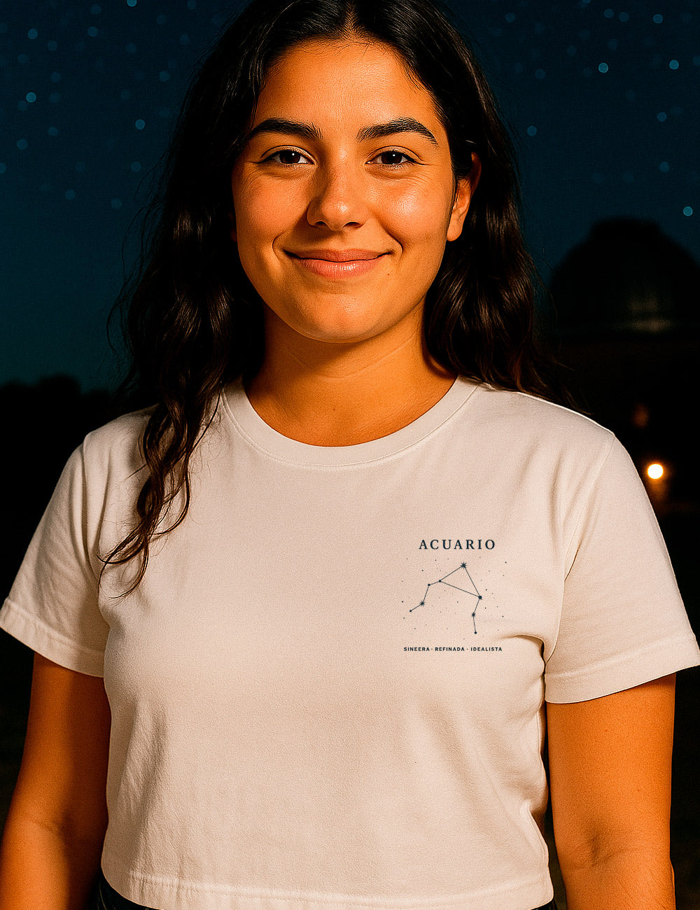 Camiseta Crop Acuario Clasic. L 557