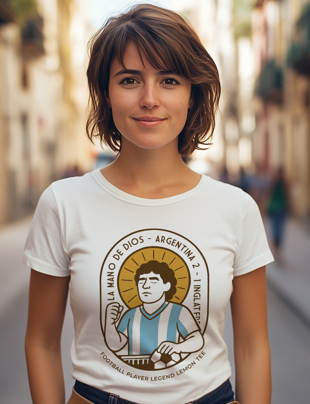 Camiseta La mano de Dios. Homenaje. L 591