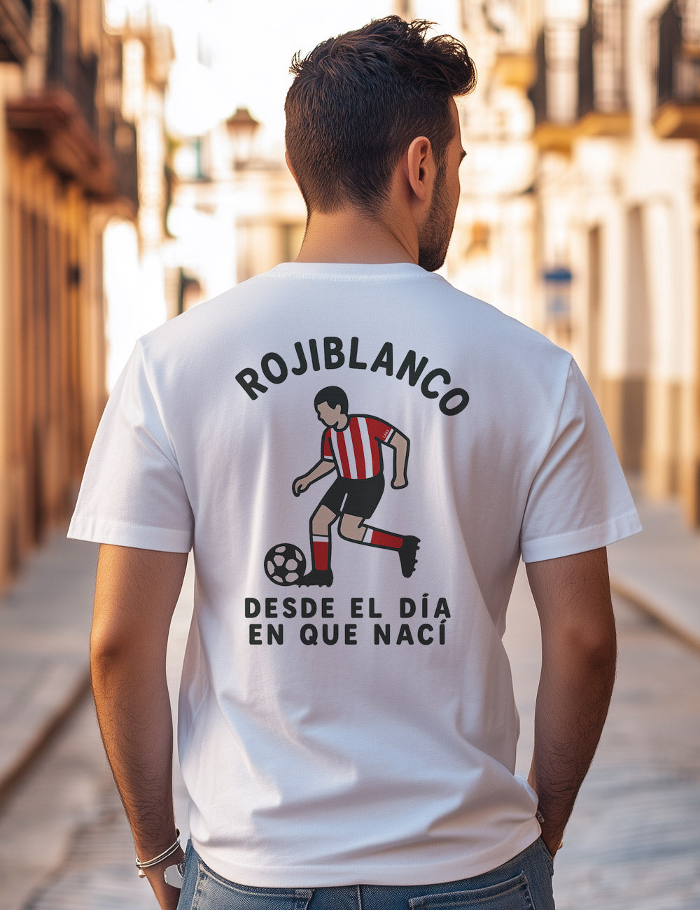 Camiseta Rojiblancos Almería desde el día que nací. L 663