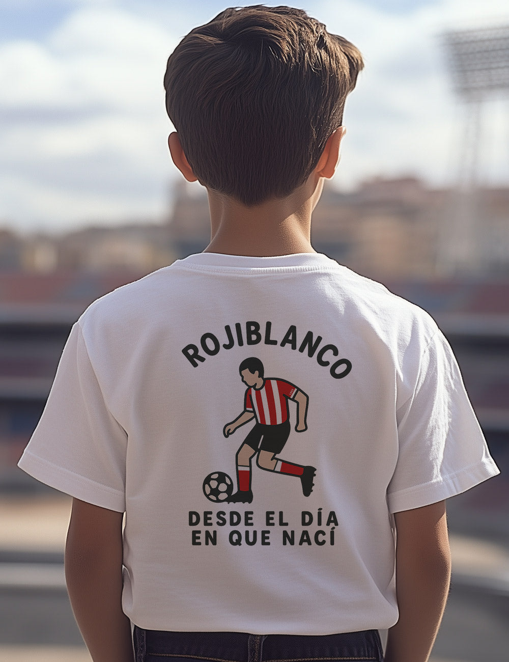 Camiseta Rojiblancos Almería desde el día que nací. L 663 Kids