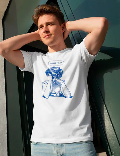 Camiseta Coffee Please. L 1405.